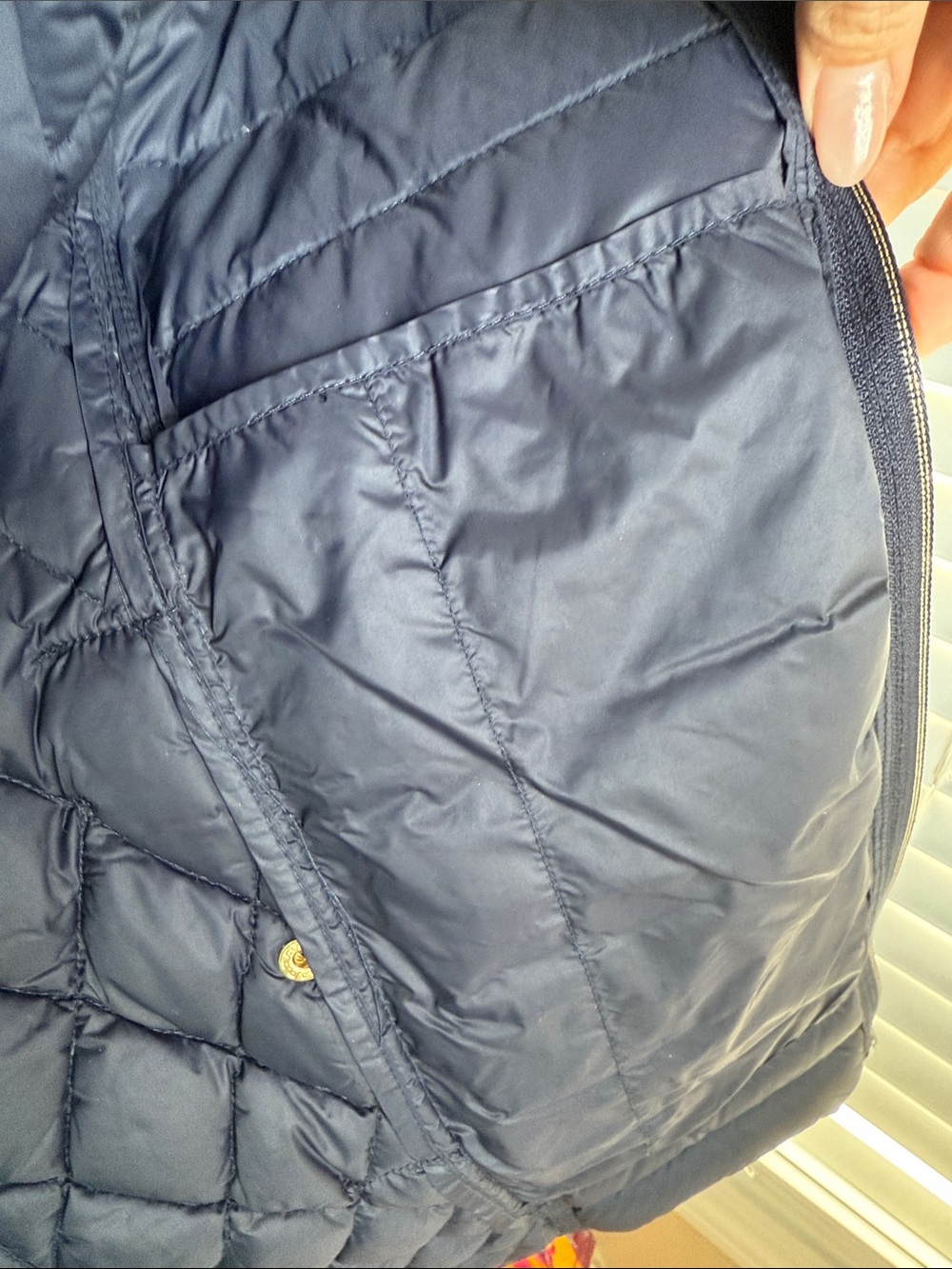 MICHAEL KORS Navy Quilted Hooded Long Puffer Coat - Picture 9 of 11